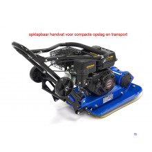 HBM 6,5 PK / 196 CC Plaque vibrante avec jeu de roues et plaque de protection de pavage 13000N