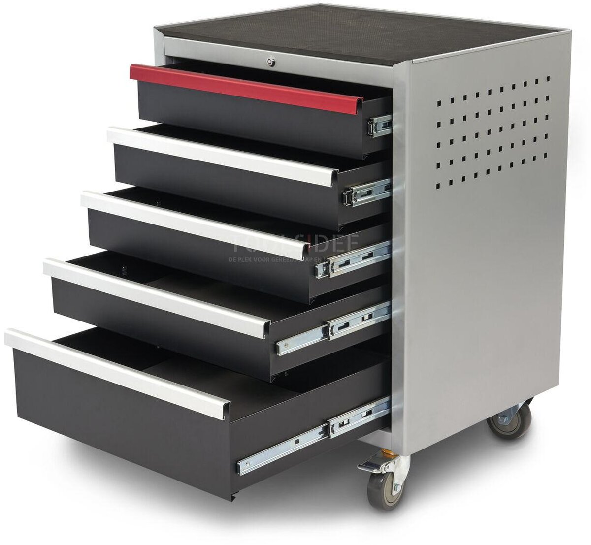 HBM Deluxe Profi-Werkzeugwagen mit 5 Schubladen für Werkstattausrüstung HBM Deluxe Profi-Werkzeugwagen mit 5 Schubladen für Werkstattausrüstung