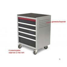 HBM Deluxe Profi-Werkzeugwagen mit 5 Schubladen für Werkstattausrüstung HBM Deluxe Profi-Werkzeugwagen mit 5 Schubladen für Werkstattausrüstung