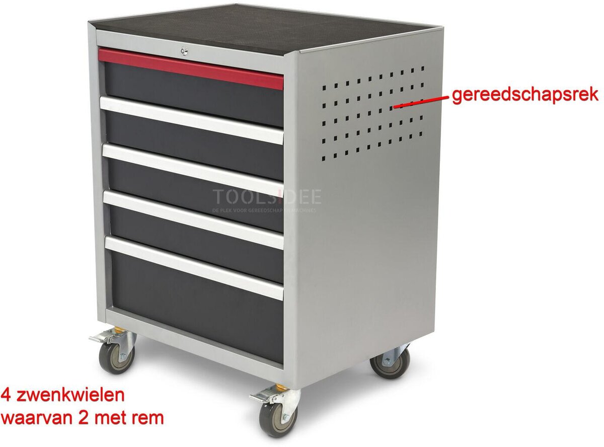 HBM Deluxe Profi-Werkzeugwagen mit 5 Schubladen für Werkstattausrüstung HBM Deluxe Profi-Werkzeugwagen mit 5 Schubladen für Werkstattausrüstung