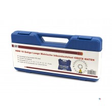 HBM 10 deler lang metrisk unbrakonøkkel sett STORE STØRRELSER HBM 10 deler lang metrisk unbrakonøkkel sett STORE STØRRELSER