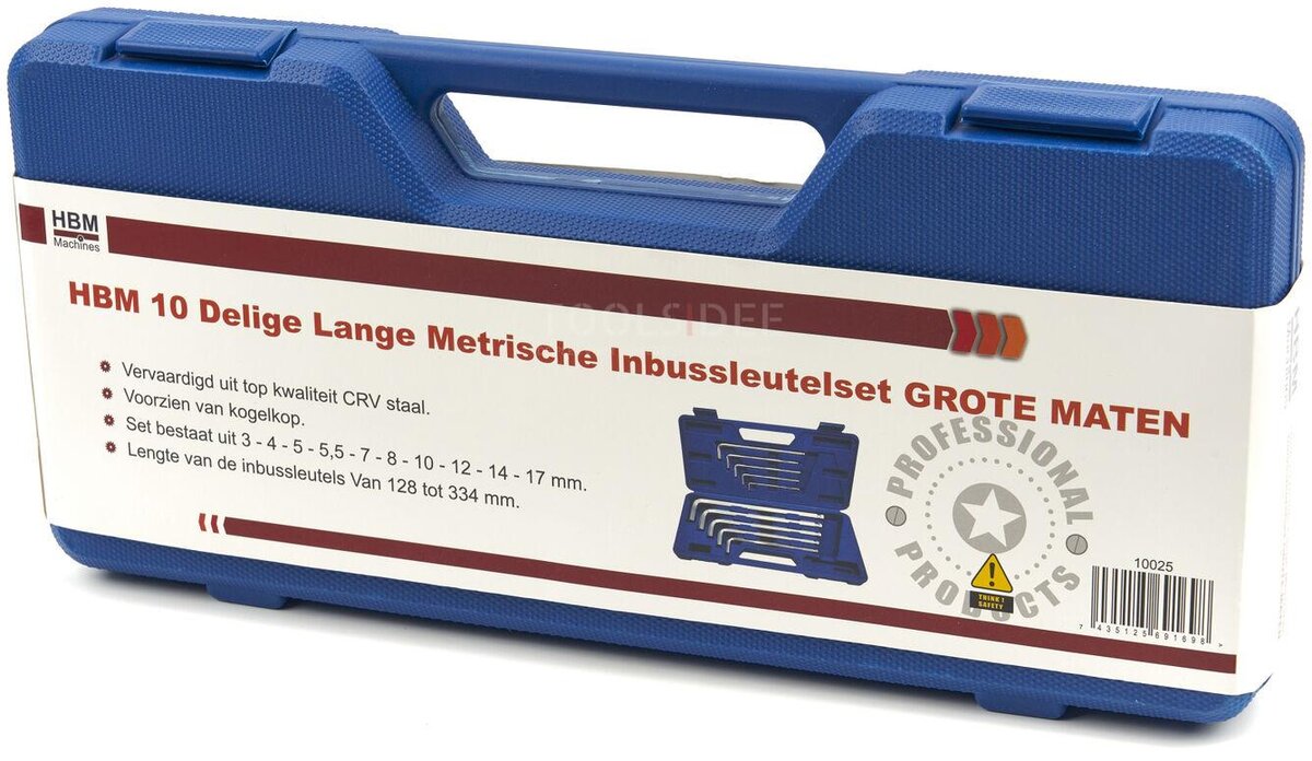 HBM 10 deler lang metrisk unbrakonøkkel sett STORE STØRRELSER HBM 10 deler lang metrisk unbrakonøkkel sett STORE STØRRELSER