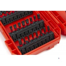 Set di punte per viti a percussione professionale HBM da 56 pezzi