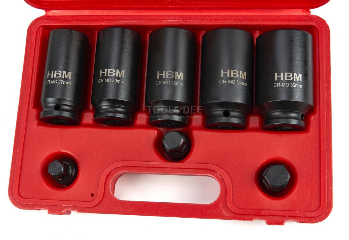 HBM 8-delt drevaksel-sæt, monteringssæt med 1/2 