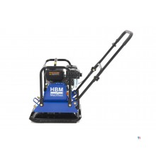 Plaque vibrante HBM Professional 6,5 HP avec roues et plaque de protection de pavage 15000N Plaque vibrante HBM Professional 6,5 HP avec roues et plaque de protection de pavage 15000N