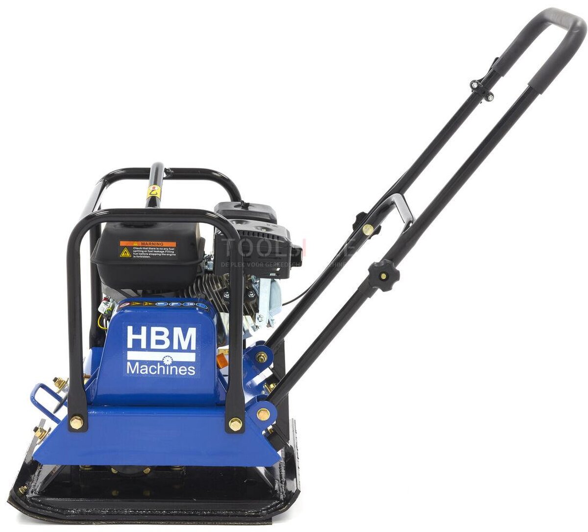 Plaque vibrante HBM Professional 6,5 HP avec roues et plaque de protection de pavage 15000N Plaque vibrante HBM Professional 6,5 HP avec roues et plaque de protection de pavage 15000N