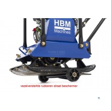 Plaque vibrante HBM Professional 6,5 HP avec roues et plaque de protection de pavage 15000N Plaque vibrante HBM Professional 6,5 HP avec roues et plaque de protection de pavage 15000N