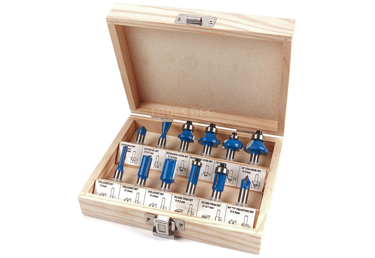 HBM 12 stykk trefresesett