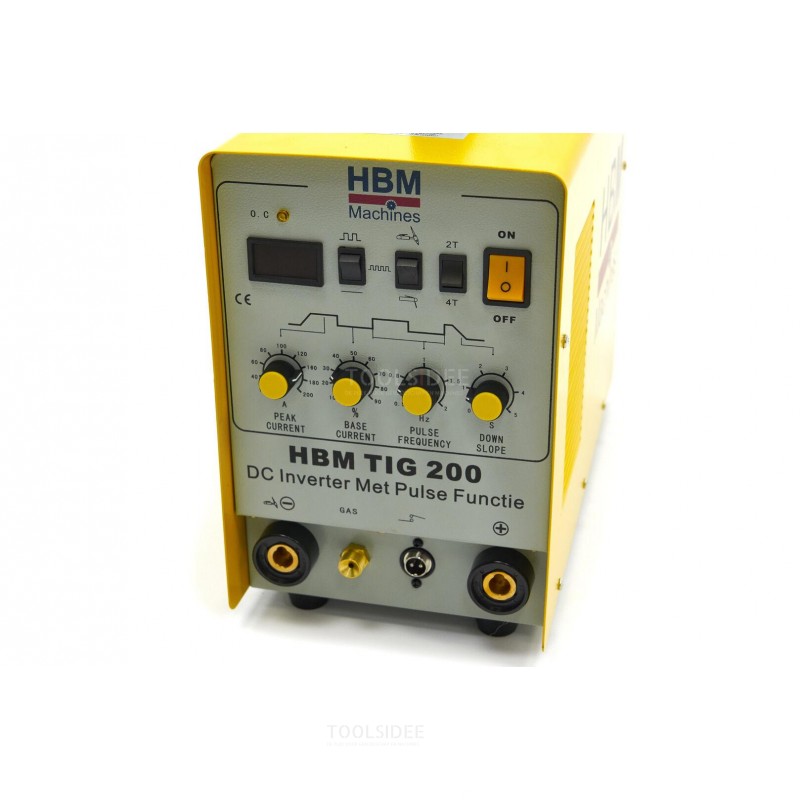 HBM TIG 200 DC Inverter Met Pulse Functie