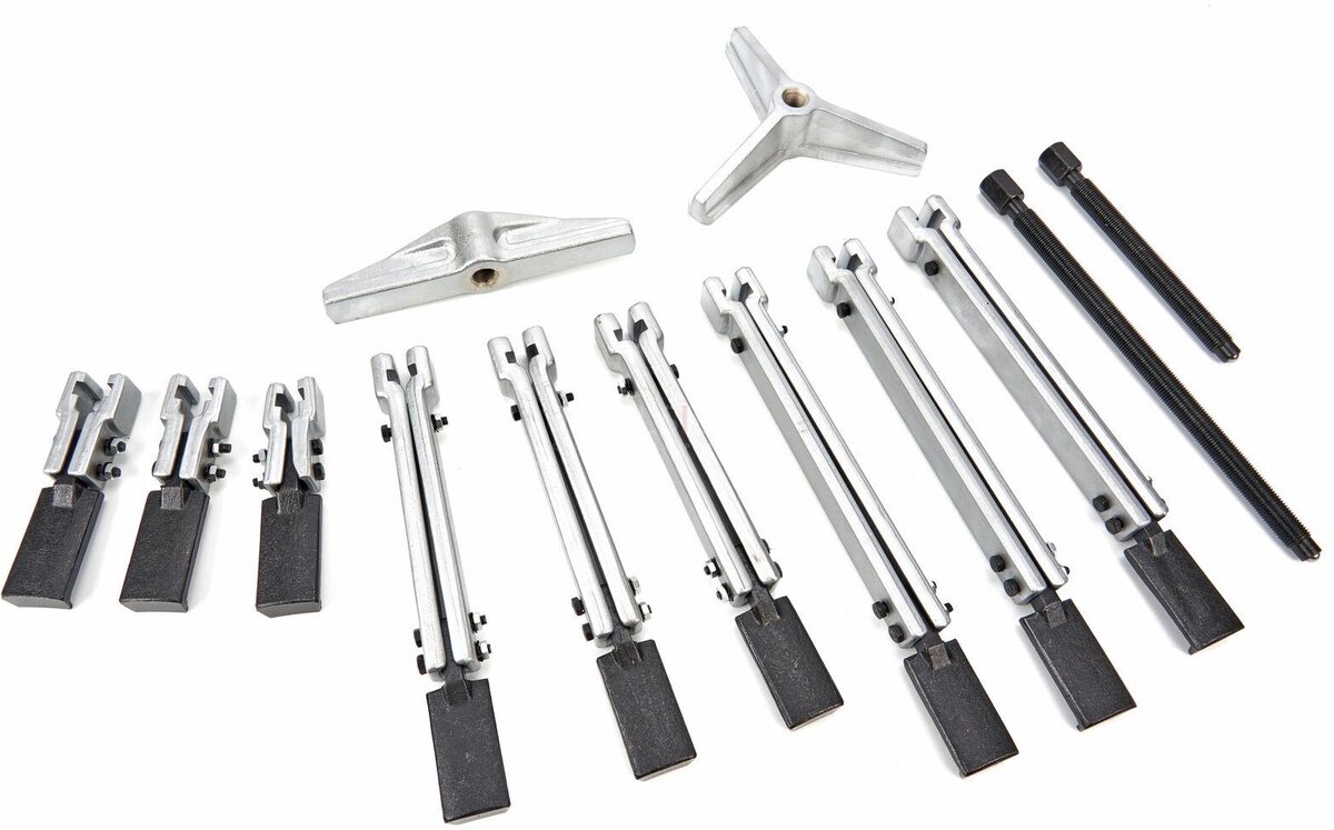 HBM 14 Piece Professional 3 Arm Puller Puller Set 105, 210, 265 mm HBM 14 Piece Professional 3 Arm Puller Puller Set 105, 210, 265 mm