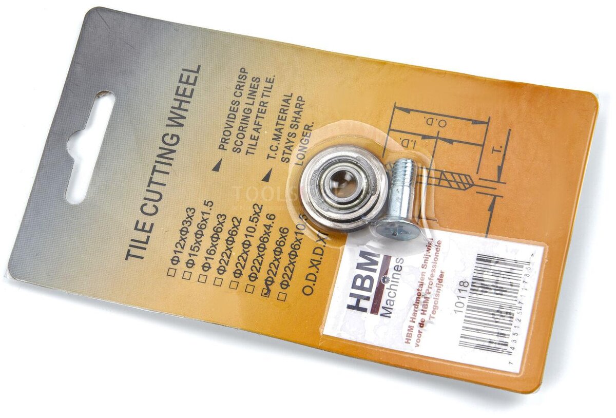 HBM Hardmetalen Snijwiel voor de HBM Professionele Tegelsnijders