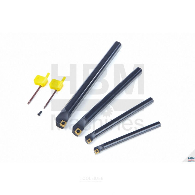 HBM 4-piece internal turning tool set with hm inserts