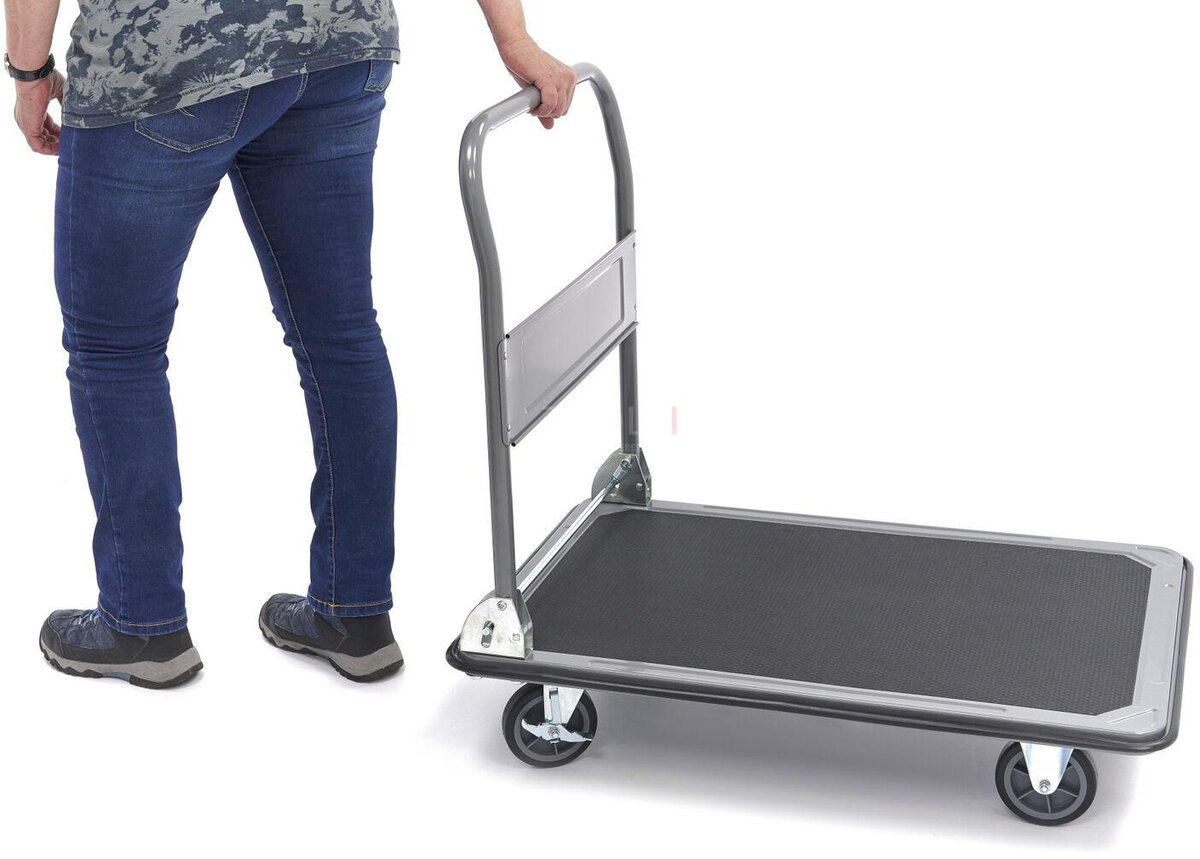 HBM 350 kilo sammenleggbar transportvogn, transportvogn med brems