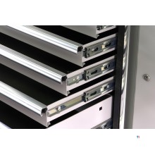 HBM 136 Cm. Professionell mobil arbetsbänk med skåpvägg och tillbehör