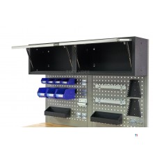 HBM 136 Cm. Professionell mobil arbetsbänk med skåpvägg och tillbehör