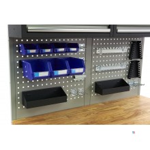 HBM 136 Cm. Professionell mobil arbetsbänk med skåpvägg och tillbehör