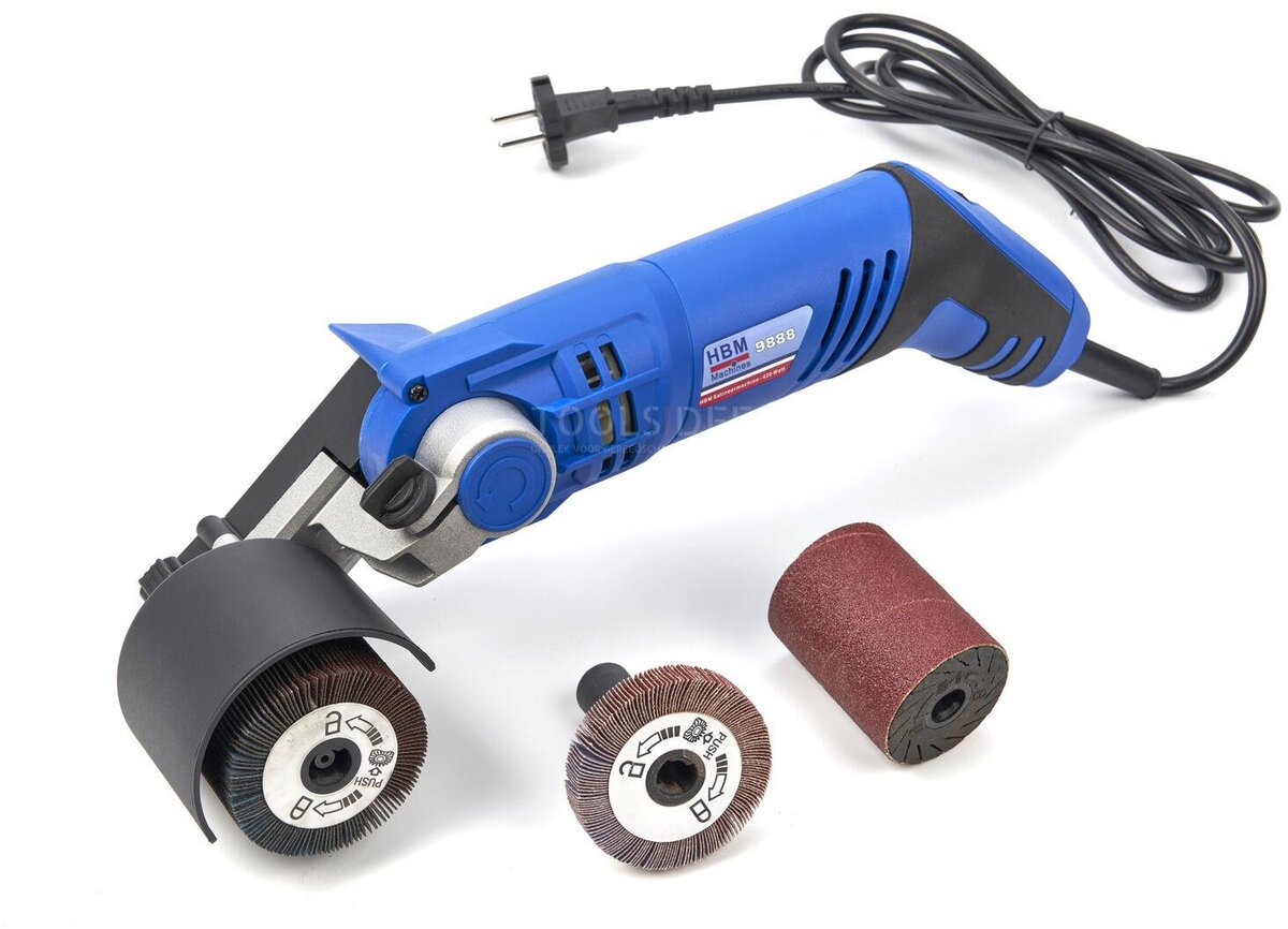 HBM Satineermachine - Borstelmachine Met Kantelbare Kop - 420 Watt HBM Satineermachine - Borstelmachine Met Kantelbare Kop - 420 Watt