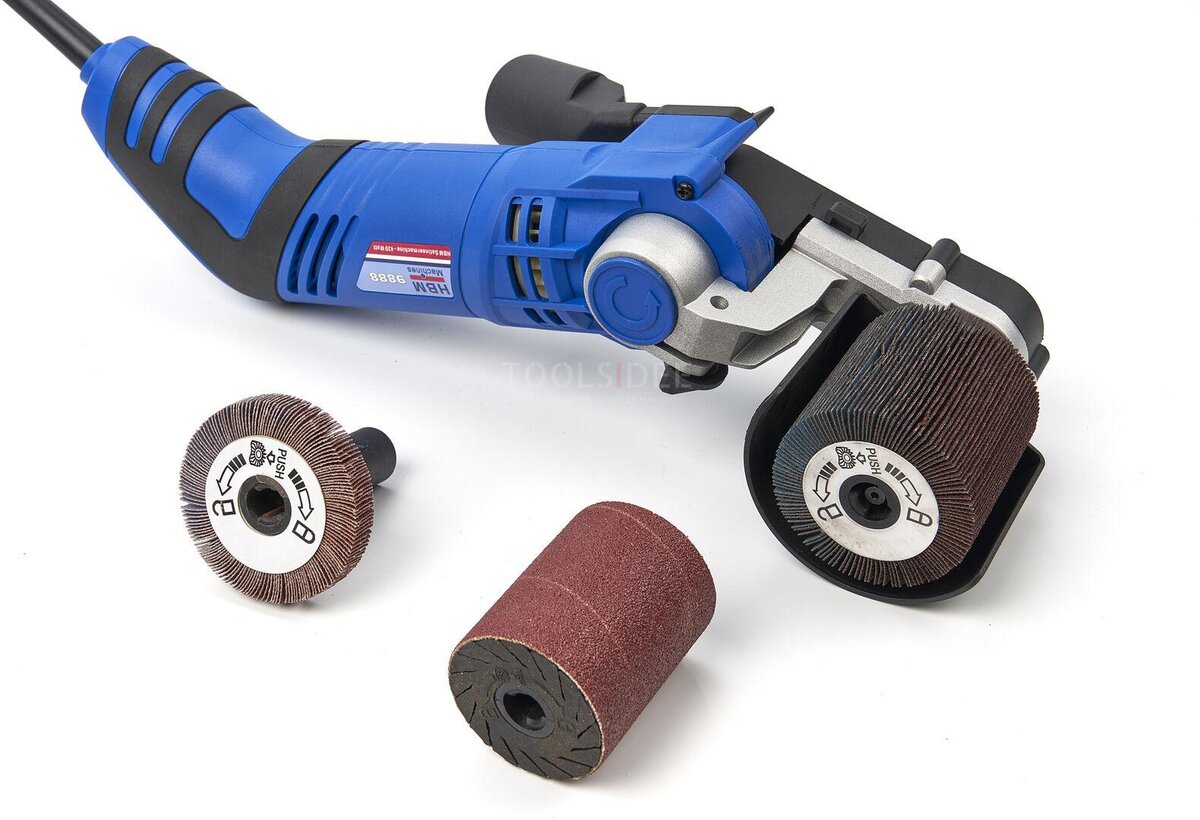 HBM Satineermachine - Borstelmachine Met Kantelbare Kop - 420 Watt HBM Satineermachine - Borstelmachine Met Kantelbare Kop - 420 Watt