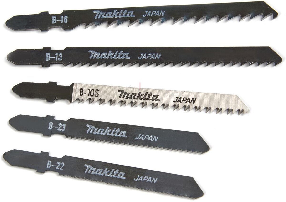 Makita 5 Delig Decoupeerzaagbladen Set voor Hout, Metaal en Kunststof