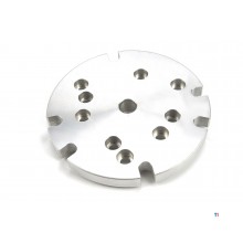 HBM Aluminium Flens 150 mm voor 100 en 125 mm Klauwplaat DIN 6350