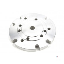 HBM Aluminium Flens 150 mm voor 100 en 125 mm Klauwplaat DIN 6350