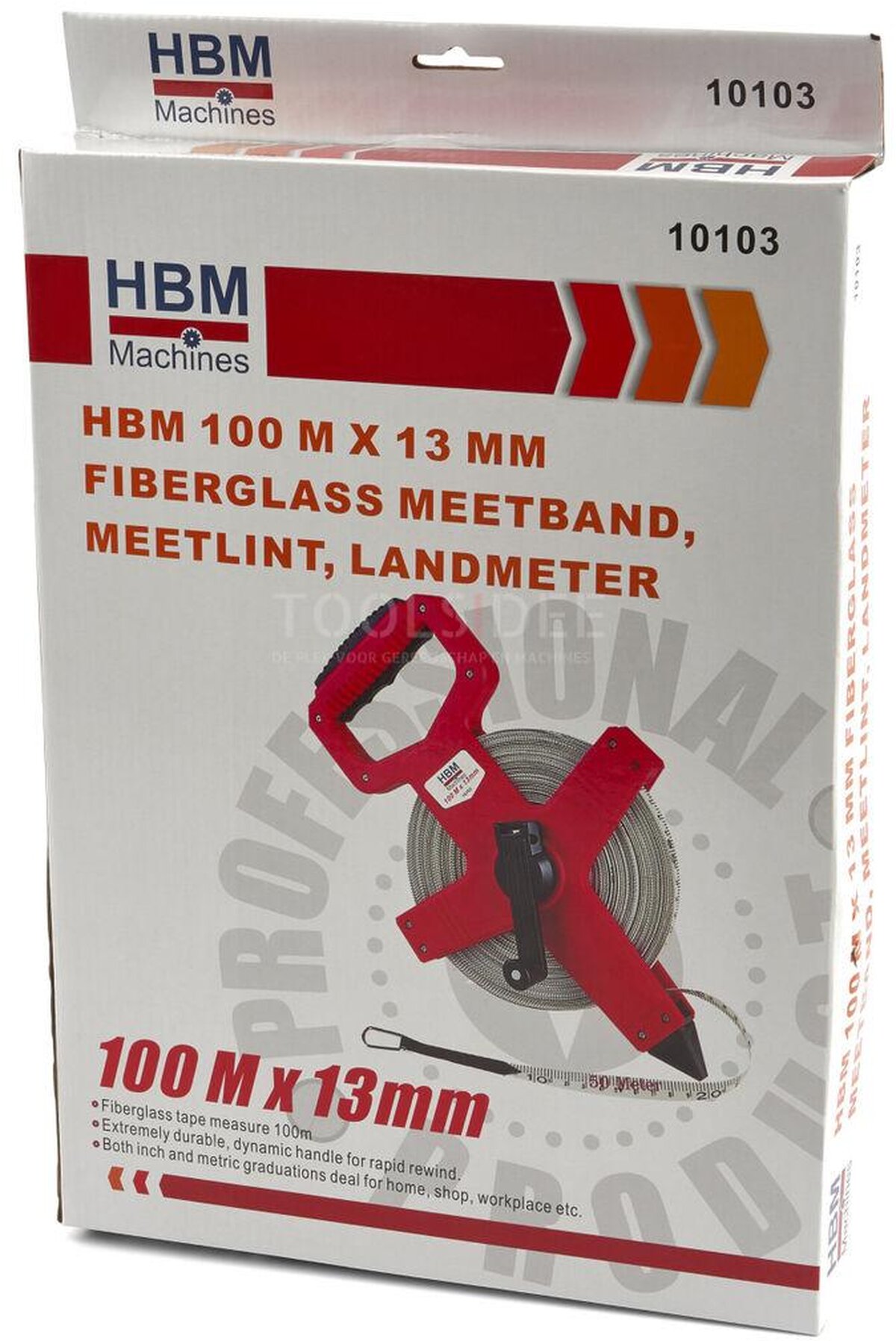 HBM 100 mx 13 mm Fiberglass Measuring tape, Measuring tape, Surveyor HBM 100 mx 13 mm Fiberglass Measuring tape, Measuring tape, Surveyor