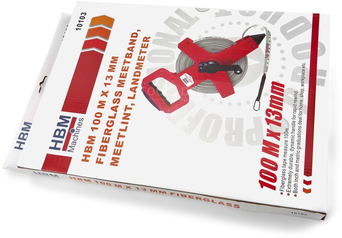 HBM 100 mx 13 mm Fiberglass Measuring tape, Measuring tape, Surveyor HBM 100 mx 13 mm Fiberglass Measuring tape, Measuring tape, Surveyor