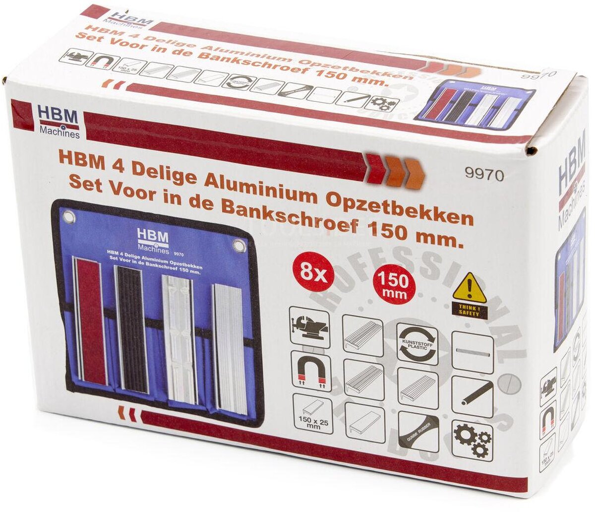 HBM 4 deler aluminium topp kjeve sett for i benkeskruen