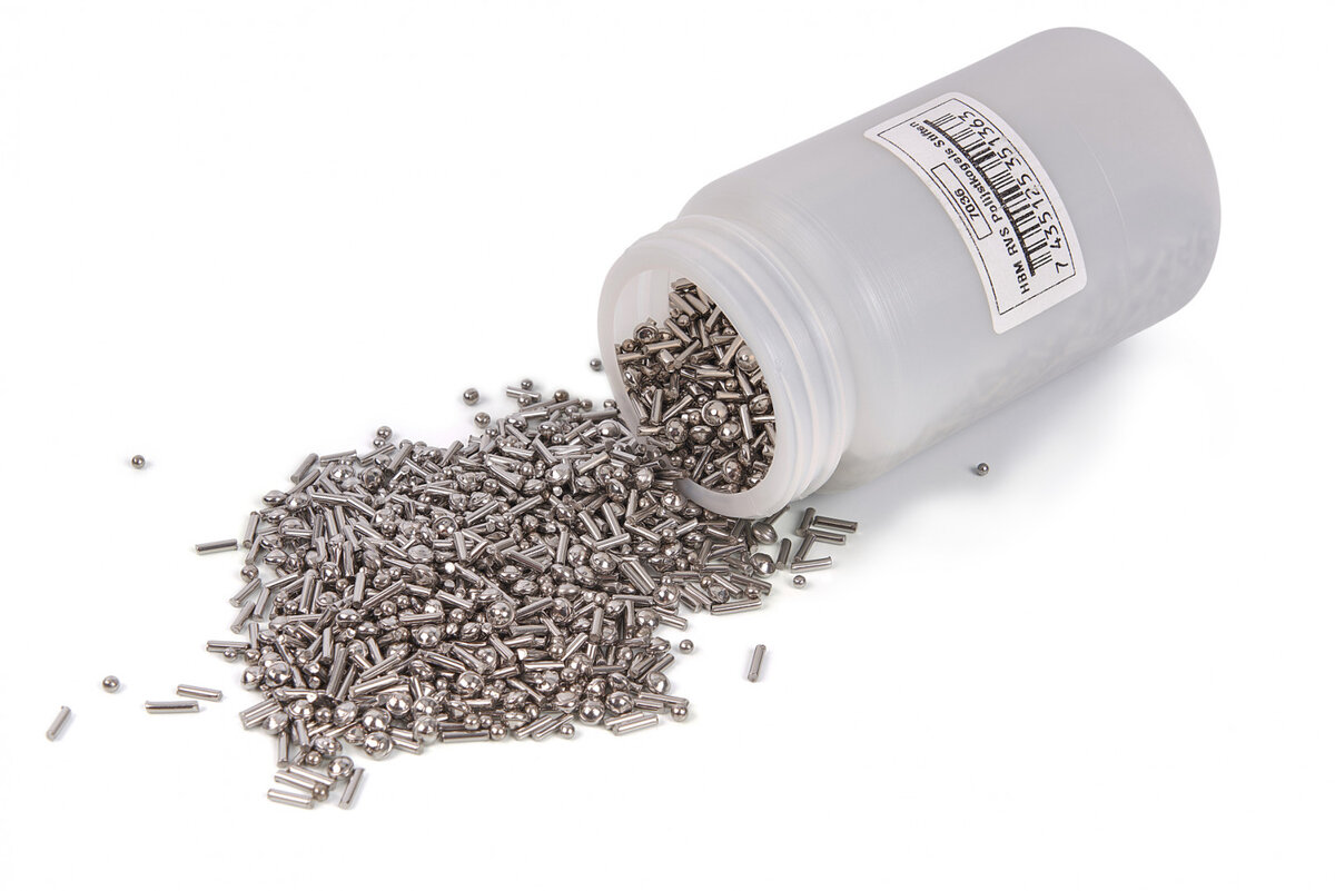 HBM rustfritt stål polering baller Satellitt 1 kg - 5x3 mm