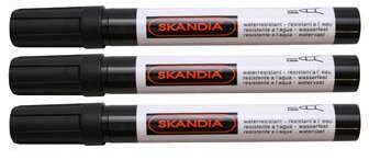 Skandia Filtpen sort 3stk ZB