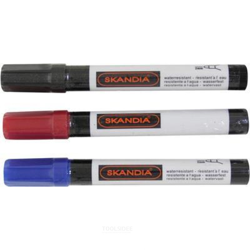 Skandia Felt-tip pens 3 black, red, blw ZB