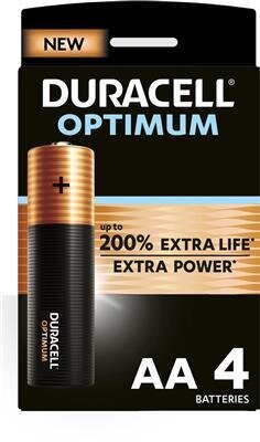 Duracell Alkaline Optimum AA 4st. Duracell Alkaline Optimum AA 4st.