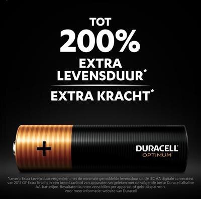 Duracell Alkaline Optimum AA 4st. Duracell Alkaline Optimum AA 4st.