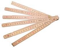 Skandia Folderegel 2mtr 10stk træ ZB