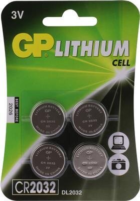 GP CR2032 Lithium knoopcel 3V 4st