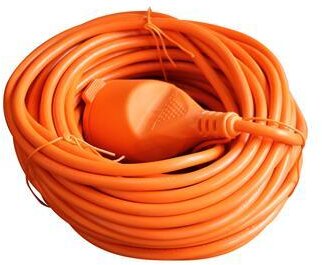Elektrisk forlængerledning orange 20m 2x1.0mm med ventil