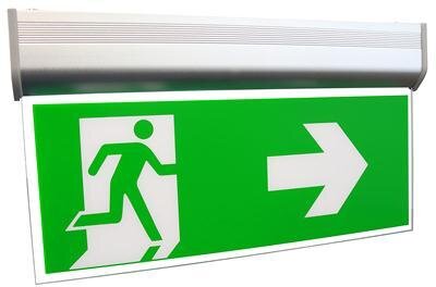 RELED Notbeleuchtung Wand / Decke 3 Piktogramme