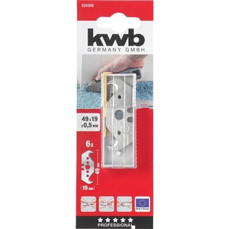 KWB 6 lösa läderknivar 49X19 Crt