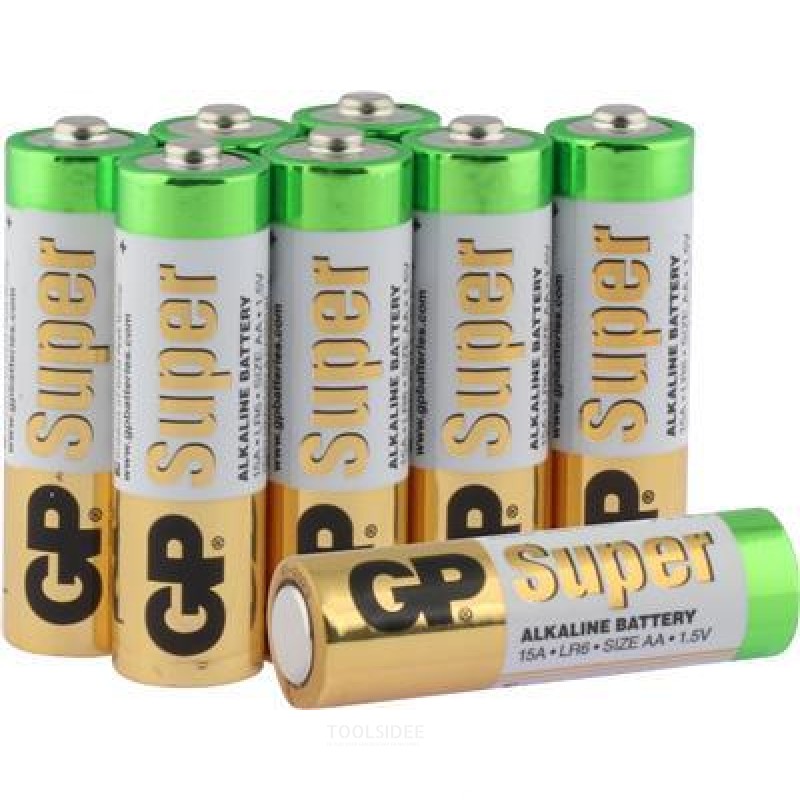 GP AA-batteri Alkaline Super 1,5V 8st