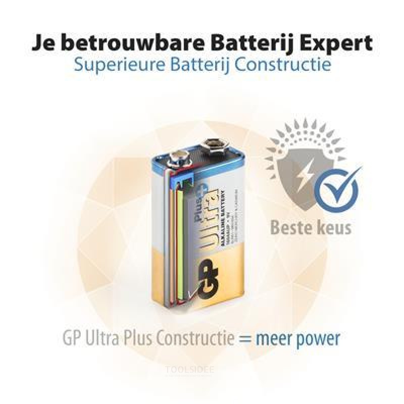 Batteria GP 9V Alkaline Ultra Plus 1,5V 1 °