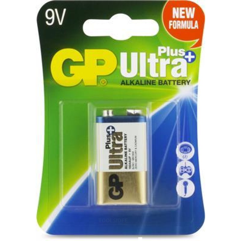 Pile GP 9V Alkaline Ultra Plus 1,5V 1er