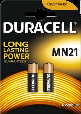Duracell Alkaline MN21 batteries 2pcs.