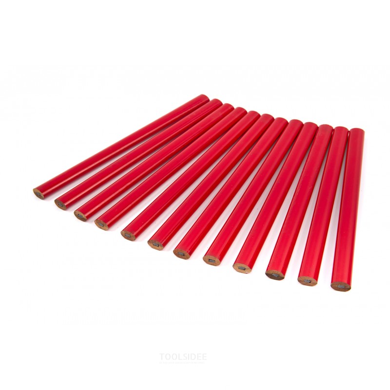 Set di matite da carpentiere HBM in 12 pezzi 180 mm