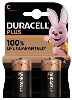 Duracell Alkaline Plus 100 C 2st. Duracell Alkaline Plus 100 C 2st.