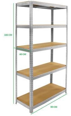 ERRO Rack with 5 wooden shelves D