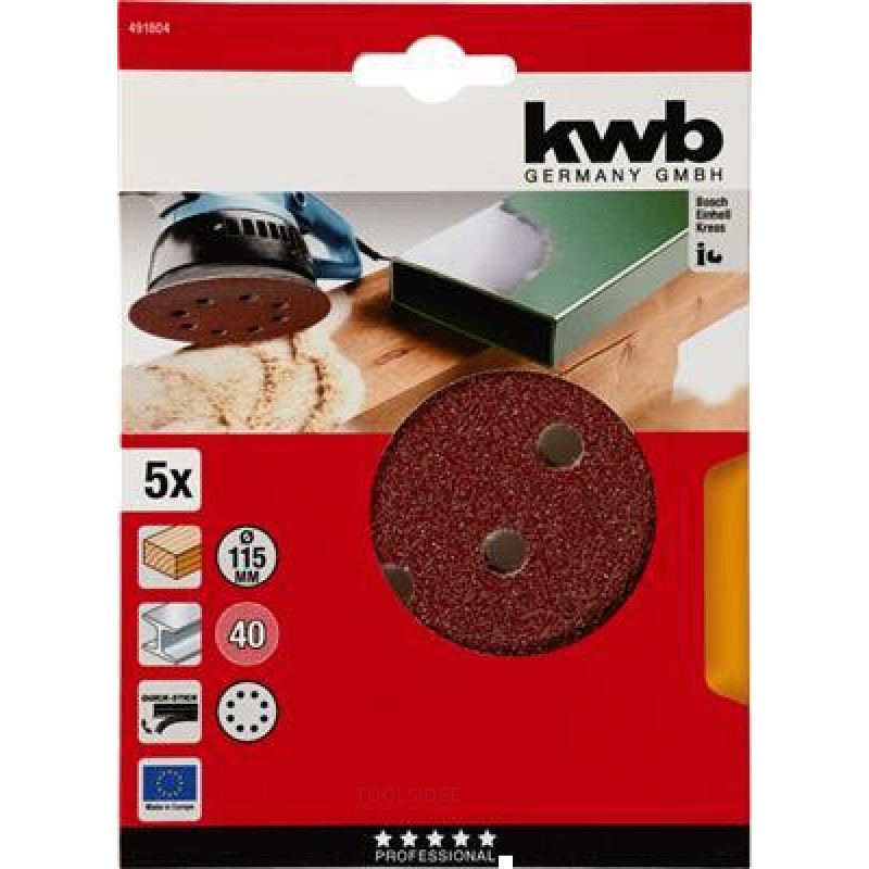 KWB Klit Schuursch, 115 mm, grano 40 Zb