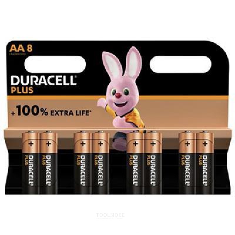 Duracell Alkaline Plus 100 AA 8st.