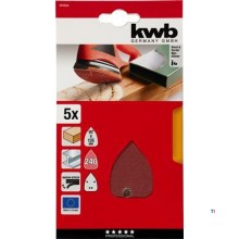 KWB Slibtrekanter Træ & Metal 96x135 mm K240 5 Stykker