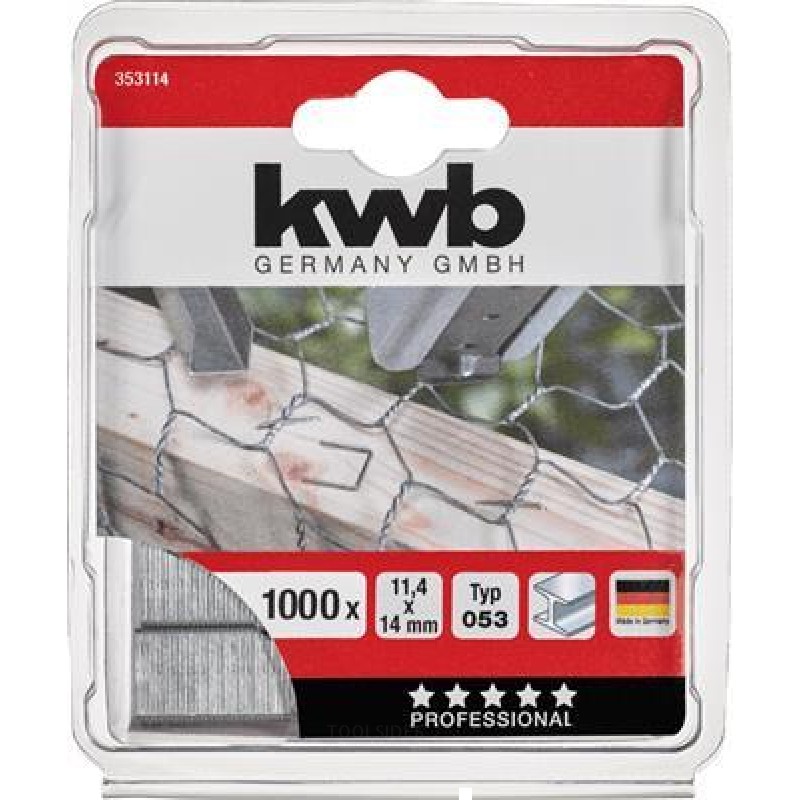 KWB 1000 Agrafes Dures 053-C 14mm Zb