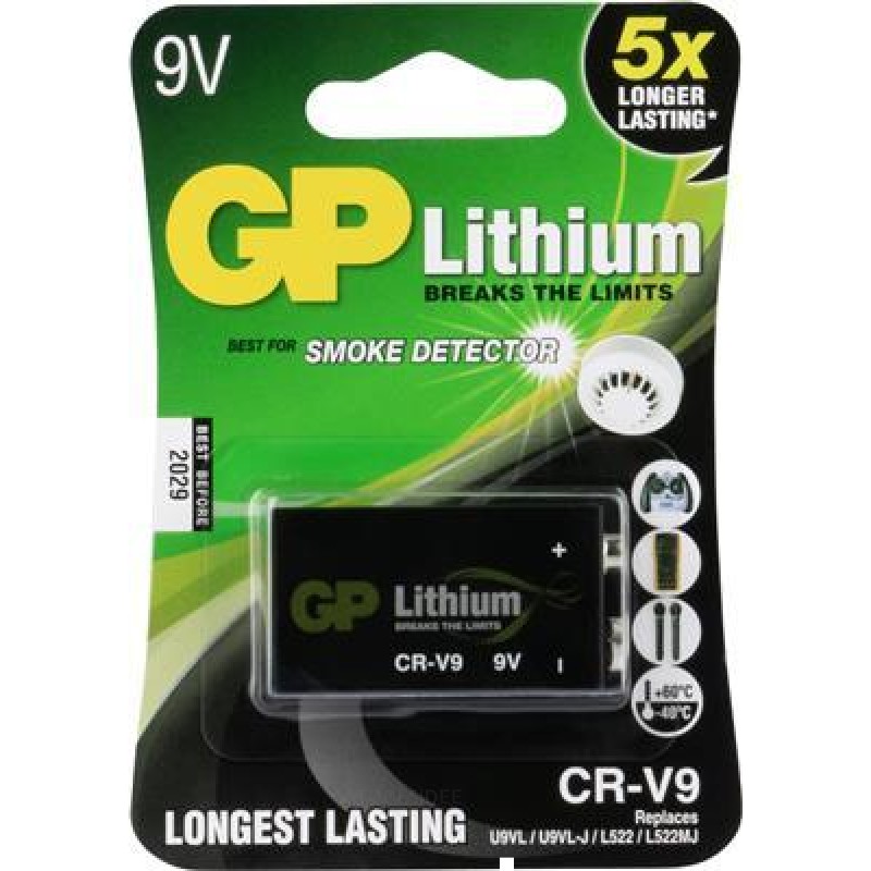  GP 9V akku Lithium 1.5V 1kpl